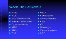 About Leukemia PowerPoint Presentation