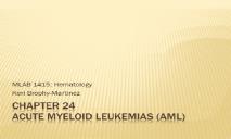 Acute Myeloid Leukemias (AML) PowerPoint Presentation