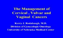 The Management of Cervical Cancer PowerPoint Presentation