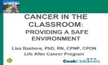 Childhood Cancer and Treatment PowerPoint Presentation