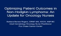 Optimizing Patient Outcomes in Non Hodgkin Lymphoma PowerPoint Presentation