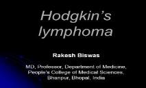 Hodgkins lymphoma PowerPoint Presentation