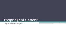 Esophageal Cancer PowerPoint Presentation