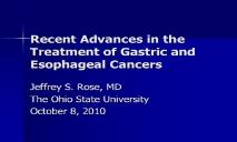 Gastric and Esophageal Cancer PowerPoint Presentation