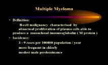 Multiple myeloma - definition PowerPoint Presentation