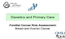 Familial Cancer Risk Assessment (Breast and Ovarian Cancer) PowerPoint Presentation