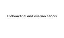 Cervical, uterine and ovarian cancer PowerPoint Presentation