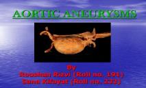 AORTIC ANEURYSMS PowerPoint Presentation