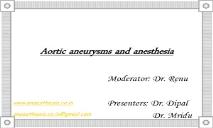 Aortic aneurysms-anaesthesia PowerPoint Presentation