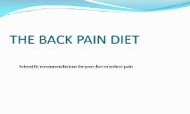 The Back Pain Diet PowerPoint Presentation