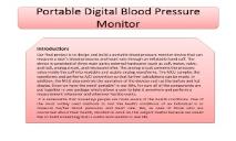 Portable Digital Blood Pressure Monitor PowerPoint Presentation