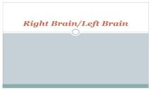 Right Brain-Left Brain PowerPoint Presentation