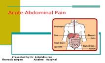 What is Acute Abdominal Pain PowerPoint Presentation