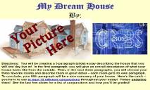 My Dream House PowerPoint Presentation