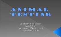 Testing of Animal PowerPoint Presentation