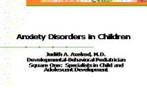 Anxiety Disorders PowerPoint Presentation