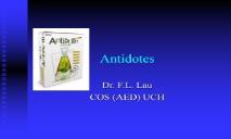 Antidotes PowerPoint Presentation