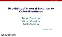 Providing A Natural Solution to Color-Blindness PowerPoint Presentation