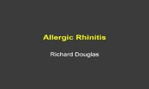 An Allergic Rhinitis PowerPoint Presentation