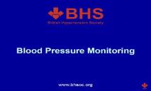 Blood Pressure Monitoring PowerPoint Presentation