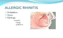 About Allergic Rhinitis PowerPoint Presentation