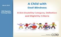 Deaf Blindness PowerPoint Presentation