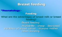 Breast feeding PowerPoint Presentation