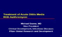Treatment of Acute Otitis Media with Single Dose Azithromycin PowerPoint Presentation