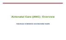 Antenatal Care (ANC) PowerPoint Presentation