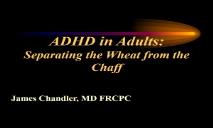 ADHD in Adults PowerPoint Presentation