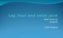 Foot and ankle joint PowerPoint Presentation