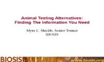 Animal Testing Alternatives PowerPoint Presentation