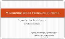 Measuring Blood Pressure at Home PowerPoint Presentation
