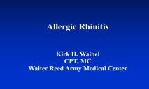 Allergic Rhinitis PowerPoint Presentation