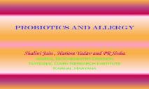 Probiotics and Allergy PowerPoint Presentation