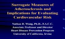 Surrogate Measures of Atherosclerosis and Implication PowerPoint Presentation