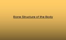 Bone Structure of the Body PowerPoint Presentation