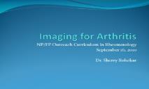 Imaging for Arthritis PowerPoint Presentation