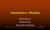 Ambulance Module PowerPoint Presentation
