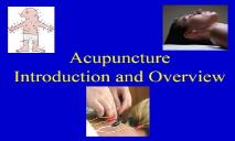 Acupuncture Introduction and Overview PowerPoint Presentation