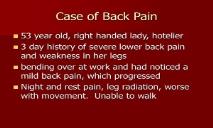 About Human Back pain PowerPoint Presentation