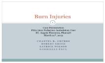 Introduction of Burn Injuries PowerPoint Presentation