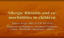 Allergic Rhinitis and co morbidities PowerPoint Presentation