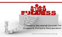 Company Secretarial Services For Singapore Company Incorporation PowerPoint Presentation