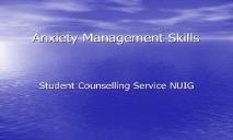 Anxiety Management PowerPoint Presentation