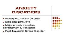 About ANXIETY DISORDERS PowerPoint Presentation
