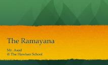 The Ramayana PowerPoint Presentation