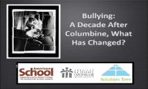 Bullying-What Has Changed PowerPoint Presentation