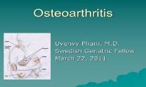 About Osteoarthritis PowerPoint Presentation