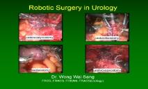 Robotic Urological Surgery PowerPoint Presentation